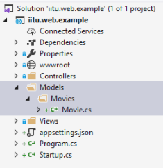 project structure with models